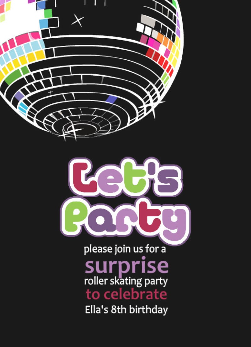 Free Printable Disco Party Invitation â Orderecigsjuice Info